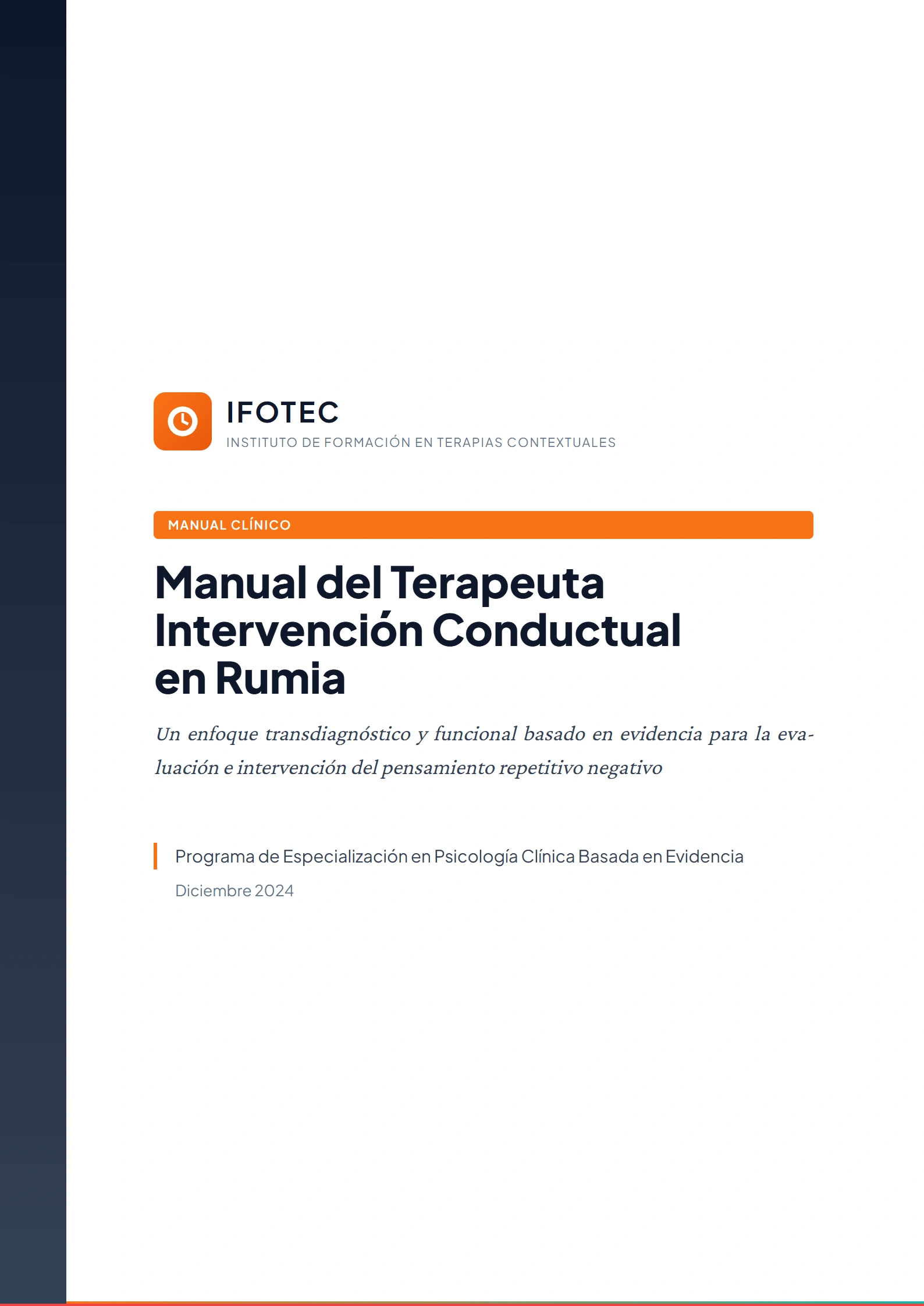 Portada Manual del Terapeuta